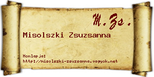 Misolszki Zsuzsanna névjegykártya