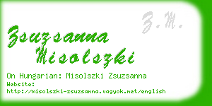 zsuzsanna misolszki business card
